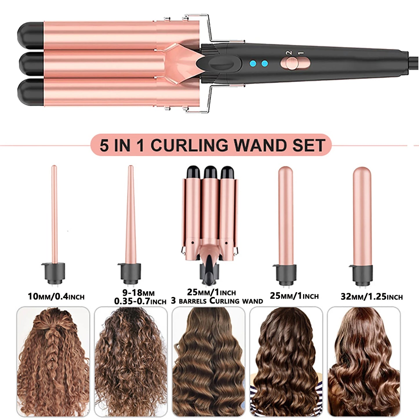 StyleFlex 5-in-1 Curl Creator - Effortless Styling. Limitless Possibilities