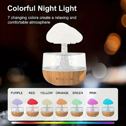 CloudMist: Rainbow Atmosphere Air Humidifier with Night Light and Essential Oil Diffuser