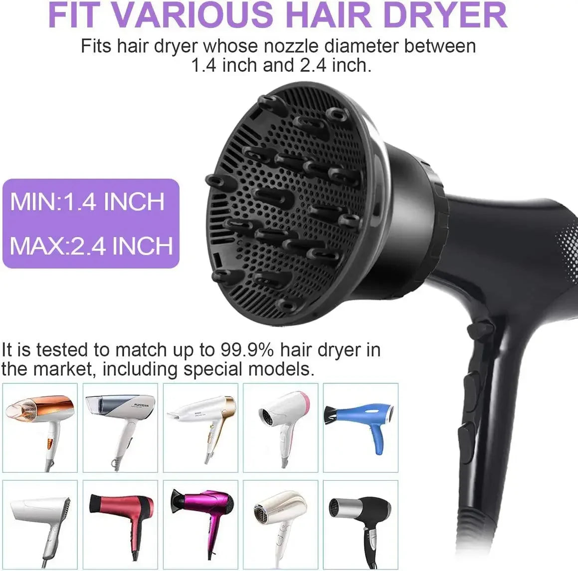 CurlCraft Rotating Hair Diffuser - Effortless Curls, Defined Beauty