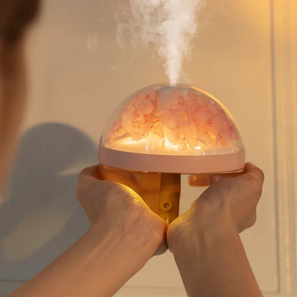 BreezeGlow: Portable USB Air Humidifier with LED Starry Sky Projection for a Relaxing Ambience