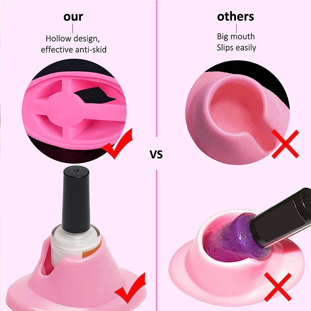 No-Spill Nail Grip: Hands-Free Polish Holder