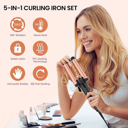 StyleFlex 5-in-1 Curl Creator - Effortless Styling. Limitless Possibilities